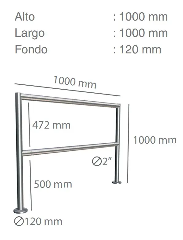 Baranda Ensamblada Metro Lineal - Detalles.webp