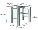 Puerta Unidireccional Mecánica de Doble Aspa 002 - 2Tec Sistemas.webp